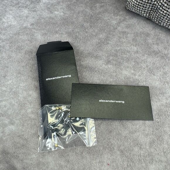 Alexander Wang Mesh Quilted Heiress Black Rhinestone Mini Tote Bag - Picture 13 of 13